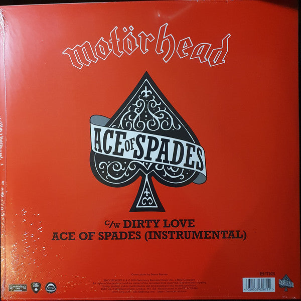 Motorhead - Ace of Spades -  New 12" Single Record Store Day Black Friday 2020 Sanctuary Red Vinyl & Ornament - Hard Rock / Heavy Metal - Shuga Records