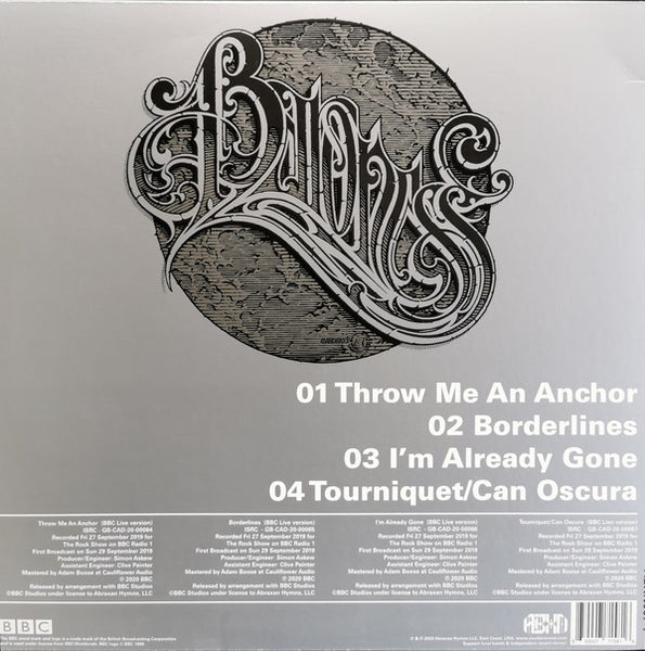 Baroness ‎– Live At Maida Vale BBC - Vol. II - New EP Record Store Day Black Friday 2020 Abraxan Hymns Clear With Black/White Splatter Vinyl - Heavy Metal - Shuga Records