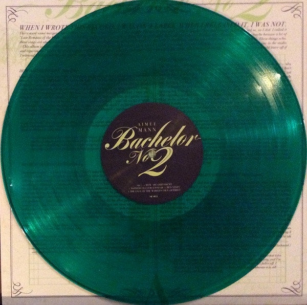 Aimee Mann ‎– Bachelor No. 2 (Or The Last Remains Of The Dodo 1999) - New 2 LP Record Store Day 2020 SuperEgo USA Green Vinyl - Alternative Rock / Pop Rock