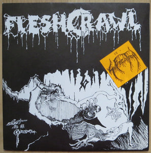 Fleshcrawl – Lost In A Grave - Mint- 7" Single Record 1998 Morbid Germany Red Vinyl & Insert - Death Metal