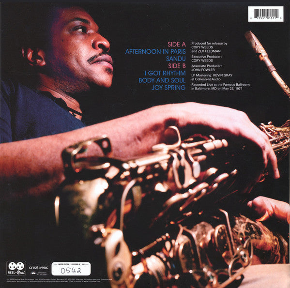 George Coleman - In Baltimore - New LP Record Store Day Black Friday 2020 Reel To Real 180 gram Vinyl & Booklet - Jazz / Hard Bop - Shuga Records