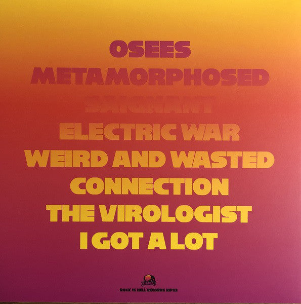 Osees – Metamorphosed - Mint- LP Record 2021 Rock is Hell Austria Import Clear Blue Vinyl & Download - Psychedelic Rock / Garage Rock