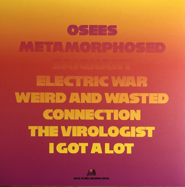 Osees – Metamorphosed - Mint- LP Record 2021 Rock is Hell Austria Import Clear Blue Vinyl & Download - Psychedelic Rock / Garage Rock - Shuga Records