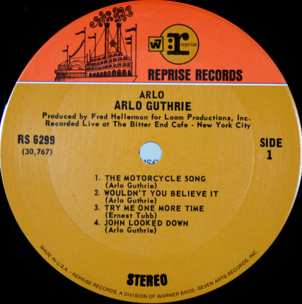 Arlo Guthrie ‎– Arlo - VG+ 1968 Stereo USA (Original Press) - Rock - Shuga Records