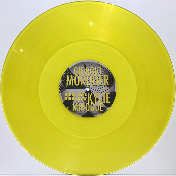 Giorgio Moroder Featuring Kylie Minogue ‎– Right Here, Right Now - New 12" Single 2020 Good For You UK Yellow Vinyl - Deep House / Disco