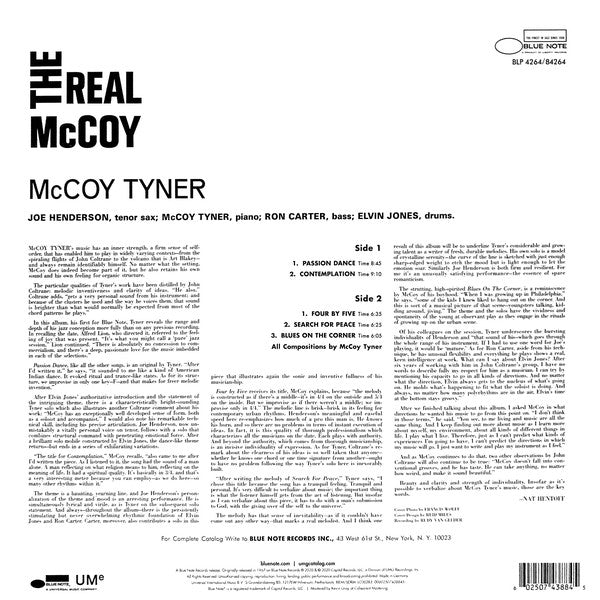 McCoy Tyner ‎– The Real McCoy (1967) - New LP Record 2020 Blue Note 180 Gram Vinyl - Jazz / Hard Bop - Shuga Records