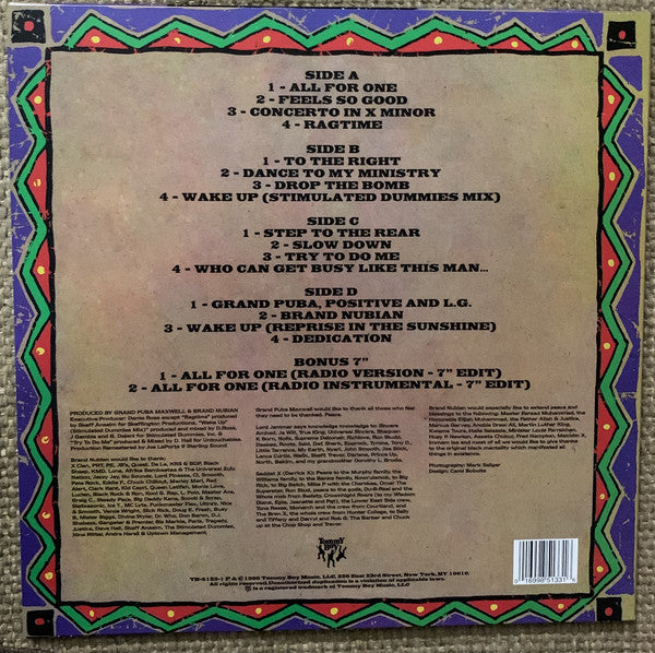 Brand Nubian ‎– One For All (1990) - New 2 LP Record 2020 Tommy Boy USA Indie Exclusive Neon Purple/Neon Green Vinyl & 7" - Hip Hop - Shuga Records