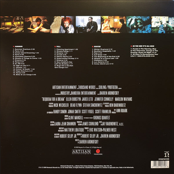 Clint Mansell Featuring Kronos Quartet ‎– Requiem For A Dream (2000) - New 2 LP Record 2020 Nonesuch Import Vinyl - Soundtrack