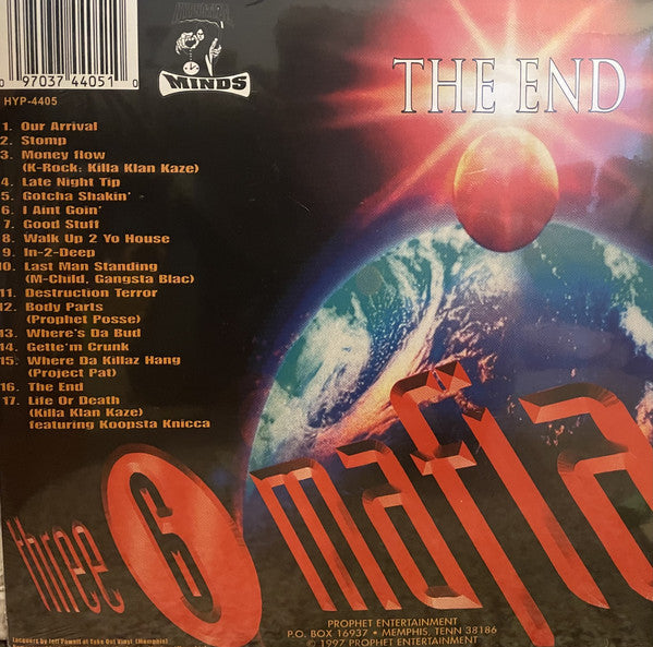 Three 6 Mafia ‎– The End (1996) - New 2 LP Record 2020 Prophet 
