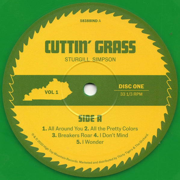Sturgill Simpson ‎– Cuttin' Grass Vol. 1 (The Butcher Shoppe Sessions) - New 2 LP Record 2020 High Top Mountain Indie Exclusive Green & Yellow Vinyl - Country / Bluegrass - Shuga Records