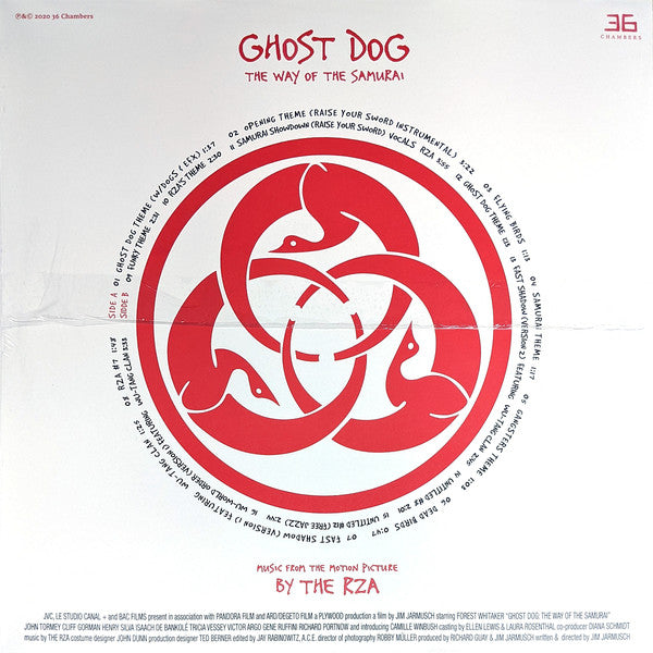 The RZA ‎– Ghost Dog: The Way Of The Samurai (Music From The Motion Picture) (1999) - New LP Record 2020 USA 36 Chambers Black Vinyl - Soundtrack / Hip Hop - Shuga Records