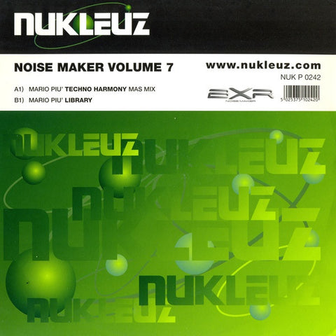 Mario Più – Noise Maker Volume 7 - Mint- 12" Single Record 2000 Nukleuz UK Vinyl - Techno
