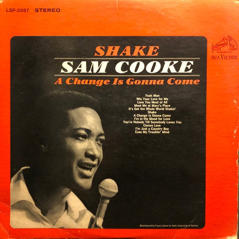 Sam Cooke ‎– Shake - VG LP Record 1965 RCA Stereo USA Vinyl - Soul