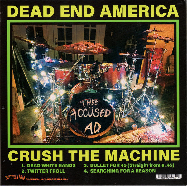Dead End America ‎– Crush The Machine - New 7" Single Record 2020 Southern Lord USA Vinyl - Punk