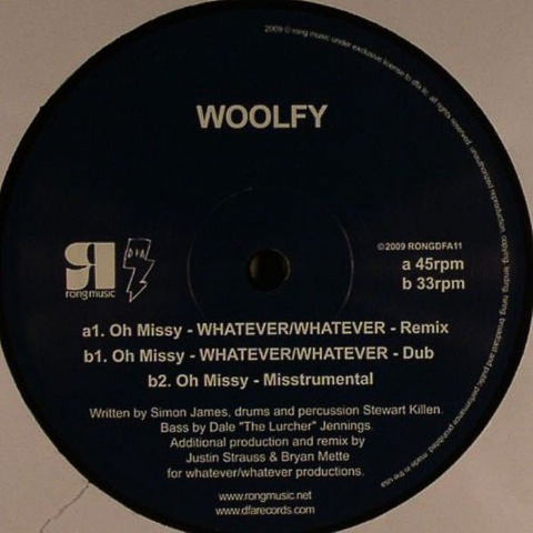 Woolfy – Oh Missy - New 12" Single Record 2009 Rong / DFA Vinyl - House / Disco