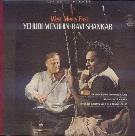 Yehudi Menuhin • Ravi Shankar – West Meets East - VG+ LP Record 1967 Angel USA Vinyl - Jazz / Free Improvisation