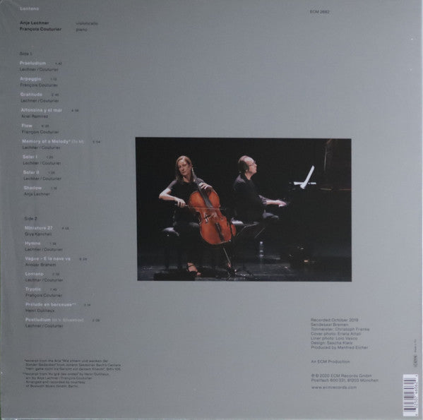 Anja Lechner / François Couturier – Lontano - New LP Record 2020 ECM Europe Import Vinyl - Free Improvisation / Contemporary Jazz - Shuga Records