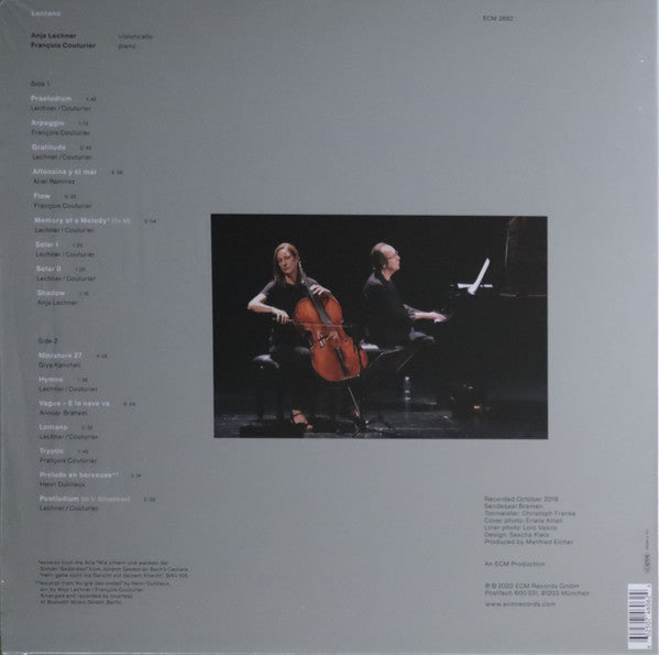 Anja Lechner / François Couturier – Lontano - New LP Record 2020 ECM Europe Import Vinyl - Free Improvisation / Contemporary Jazz