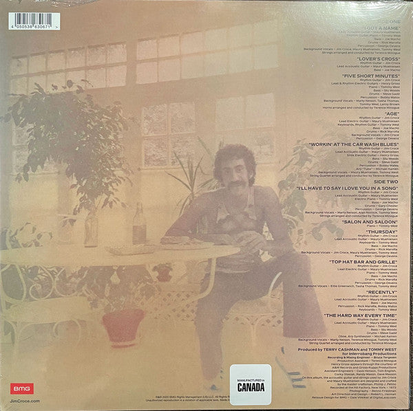 Jim Croce ‎– I Got A Name (1973) - New LP Record 2020 BMG 180 gram Vinyl - Soft Rock / Folk Rock - Shuga Records