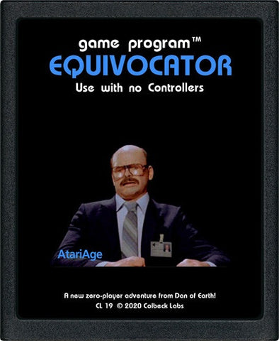Dan Of Earth – EQUIVOCATOR - New Atari 2600 cartridge 2021 AtariAge USA - Noise / Non-Music