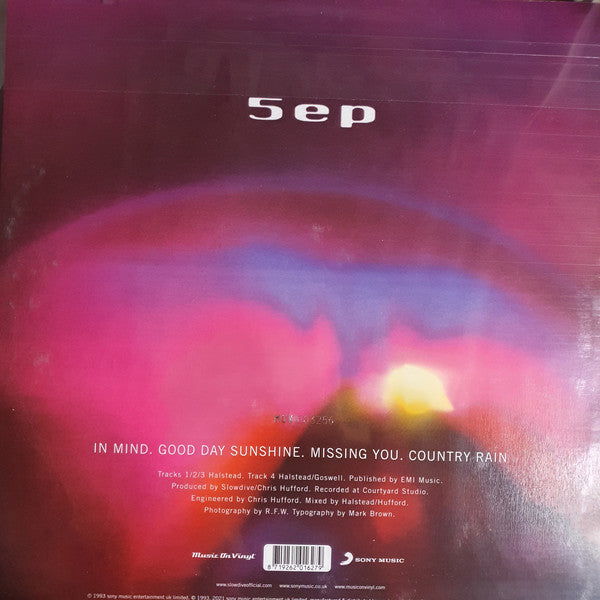 Slowdive ‎– 5 EP (1983) - New EP Record 2021 Music On Vinyl Europe Import 180 gram Pink & Purple Marbled Vinyl & Download - Shoegaze / Dream Pop - Shuga Records