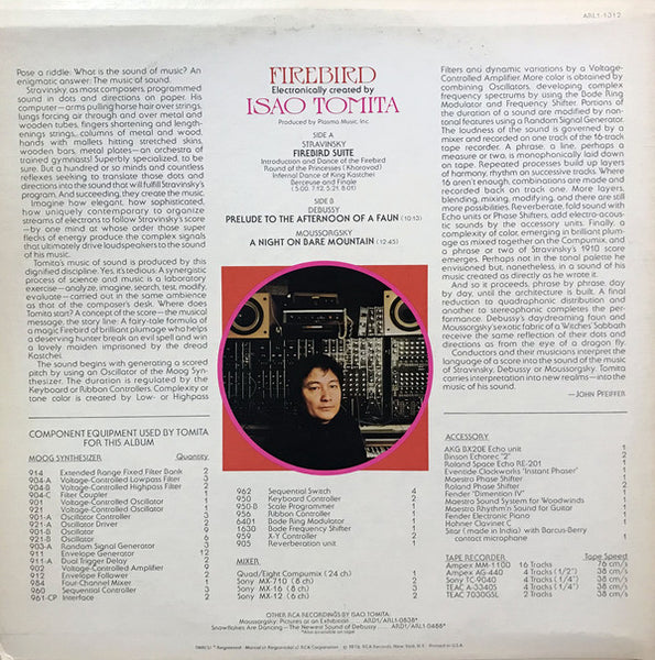 Tomita – Firebird - Mint- LP Record 1976 RCA USA Vinyl - Classical  / Electronic / Experimental / Ambient - Shuga Records