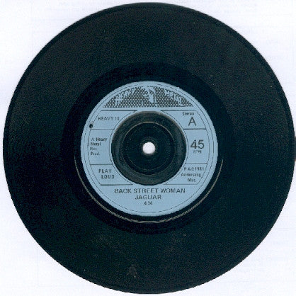 Jaguar – Back Street Woman - Mint- 7" Single Record 1981 Heavy Metal Records UK Vinyl - Hard Rock / Heavy Metal - Shuga Records