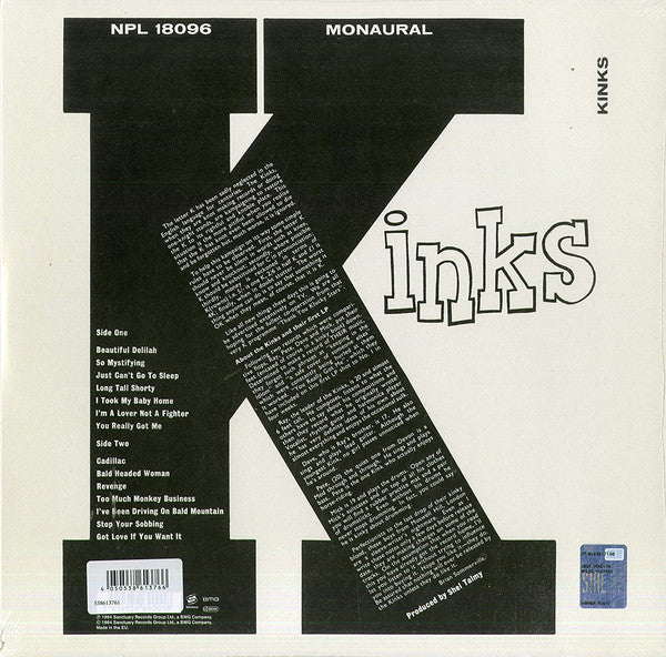The Kinks ‎– Kinks (1964) - New LP Record 2021 Sanctuary/BMG Europe Import Red Transparent Mono Vinyl - Rock - Shuga Records