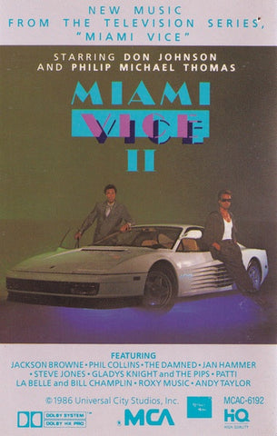 Various – Miami Vice II - Used Cassette 1986 MCA Tape - Soundtrack / Soft Rock / Pop Rock