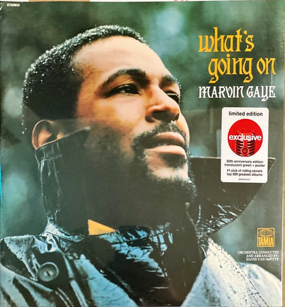 Marvin Gaye ‎– What's Going On (1971) - Mint- LP Record 2021 Tamla Target Exclusive Translucent Green Vinyl & Poster - Soul / Funk - Shuga Records