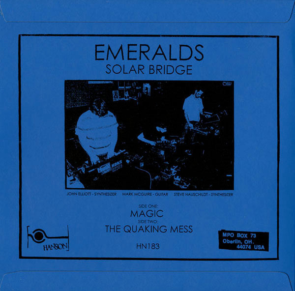 Emeralds – Solar Bridge - New LP Record 2009 Hanson USA Blue Vinyl - Electronic / Drone / Experimental - Shuga Records