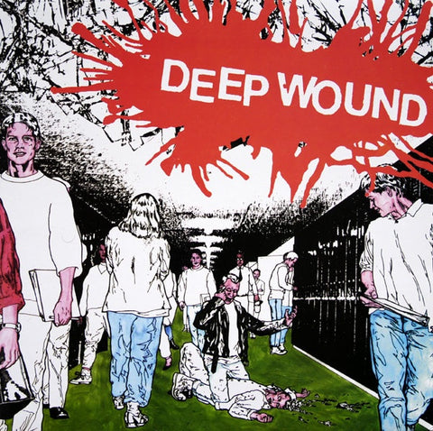 Deep Wound – Deep Wound - Mint- LP Record 2006 Damaged Goods UK Yellow & Black Vinyl - Hardcore / Punk
