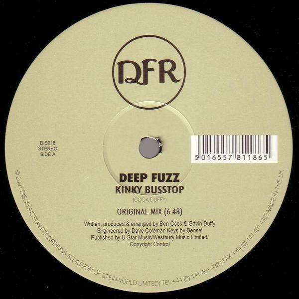 Deep Fuzz – Kinky Busstop - New 12" Single Record 2001 Discfunction UK Vinyl - House / Deep House / Dub - Shuga Records