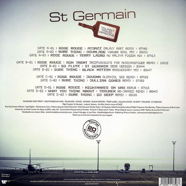 St Germain ‎– Tourist Travel Versions - New 2 LP Record 2021 Primary Society/Warner Europe Import 180 gram Vinyl - Electronic / House / Jazz - Shuga Records