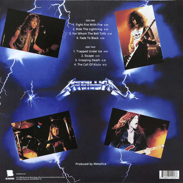 Metallica ‎– Ride The Lightning (1984) - New LP Record 2021 Blackened Recordings Walmart Exclusive Electric Blue Vinyl & Download - Thrash Metal / Speed Metal