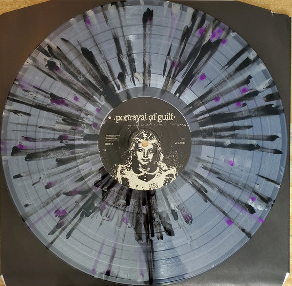 portrayal of guilt ‎– We Are Always Alone - New LP Record 2021 Closed Casket Activities USA Ultra Clear with Black, Metallic Silver & Neon Purple Splatter Vinyl, Poster & Download - Post-Hardcore - Shuga Records