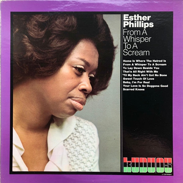 Esther Phillips – From A Whisper - VG+ LP Record 1971 Kudu USA RVG Vinyl - Jazz / Soul-Jazz