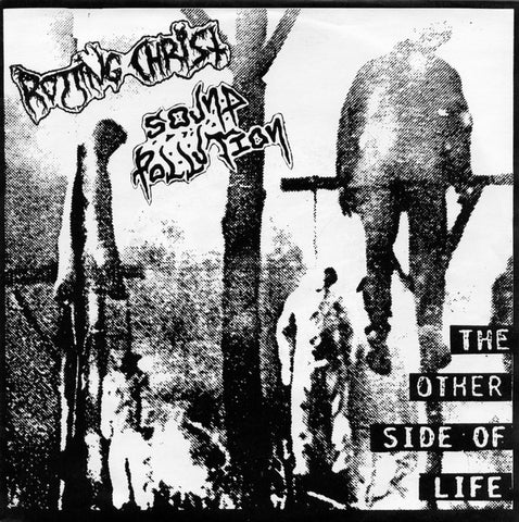 Sound Pollution / Rotting Christ – The Other Side Of Life - VG+ 7" EP Record 1989 TNT Germany Blue Vinyl, Insert & Numbered - Grindcore