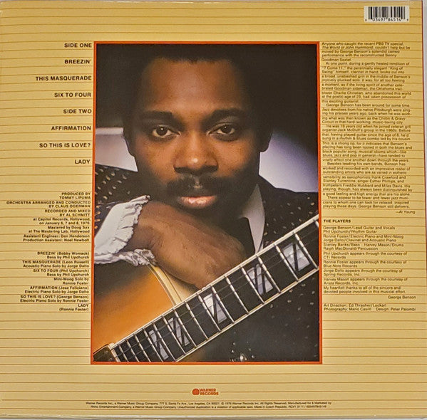 George Benson ‎- Breezin' (1976) - New LP Record 2021 Warner / Rhino Europe Import Blue Vinyl - Smooth Jazz / Jazz-Funk - Shuga Records
