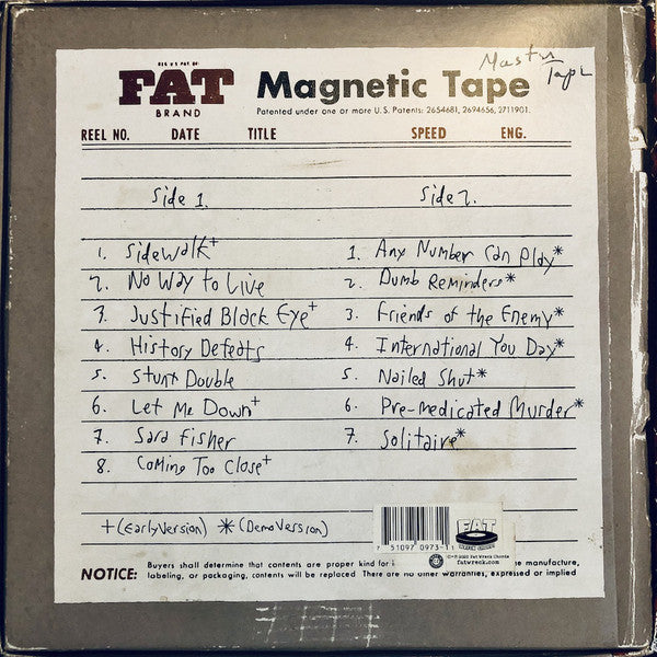 No Use For A Name ‎– Rarities Vol. 2: The Originals - New LP Record 2021 Fat Wreck USA Vinyl - Punk