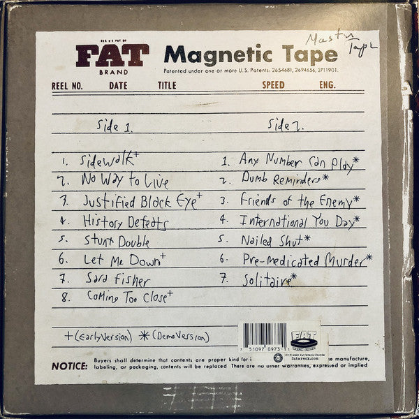 No Use For A Name ‎– Rarities Vol. 2: The Originals - New LP Record 2021 Fat Wreck USA Vinyl - Punk - Shuga Records