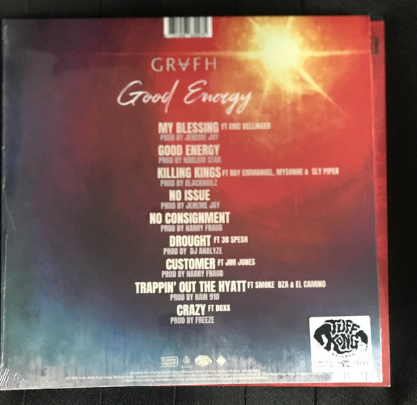 Grafh ‎– Good Energy - New LP Record 2021 Tuff Kong Italy Import Yellow Vinyl & Numbered - Hip Hop