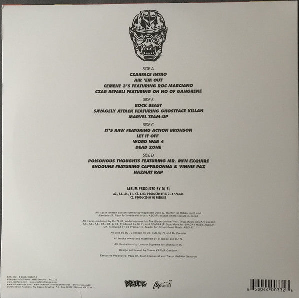 Czarface ‎– Czarface (2013) - New 2 LP Record 2021 Brick USA Vinyl - Hip Hop - Shuga Records