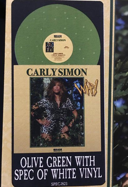 Carly Simon - Why (1982) - New 12" Single Record 2020 Mirage Unidisc Olive Green w/ Spec of White Vinyl - Disco / Dub / Reggae - Shuga Records
