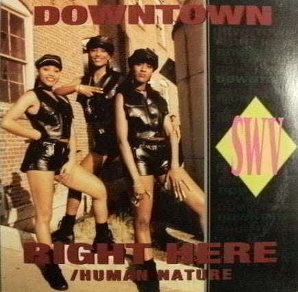 SWV – Downtown (Down Low) / Right Here (Human Nature Duet) - VG+ 12" Single Record 1993 RCA USA White Label Promo Vinyl - R&B / Soul