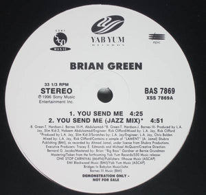 Brian Green – You Send Me - VG+ 12" USA 1996 Promo - Hip Hop - Shuga Records