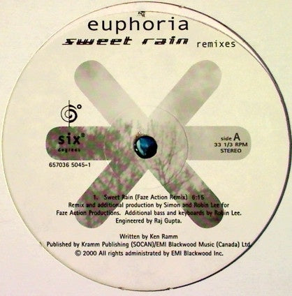 Euphoria – Sweet Rain (Remixes) - New 12" Single Record 2000 Six Degrees Vinyl - Downtempo / House
