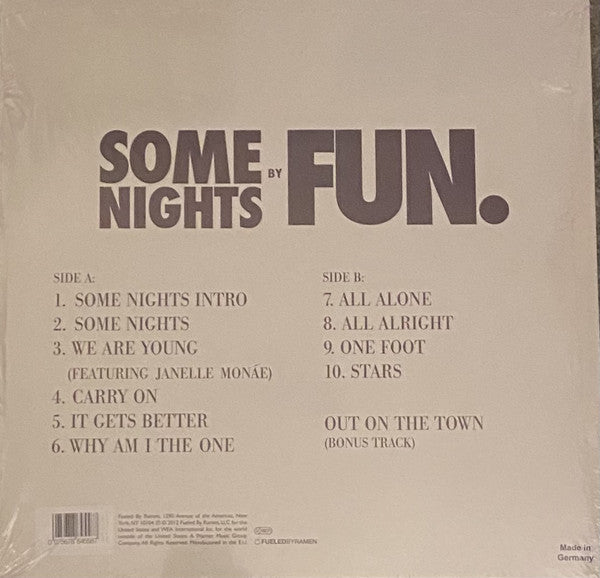 Fun. ‎- Some Nights (2012) - Mint- LP Record 2021 Fueled By Ramen USA Silver Vinyl, Insert & CD - Indie Rock / Pop Rock - Shuga Records