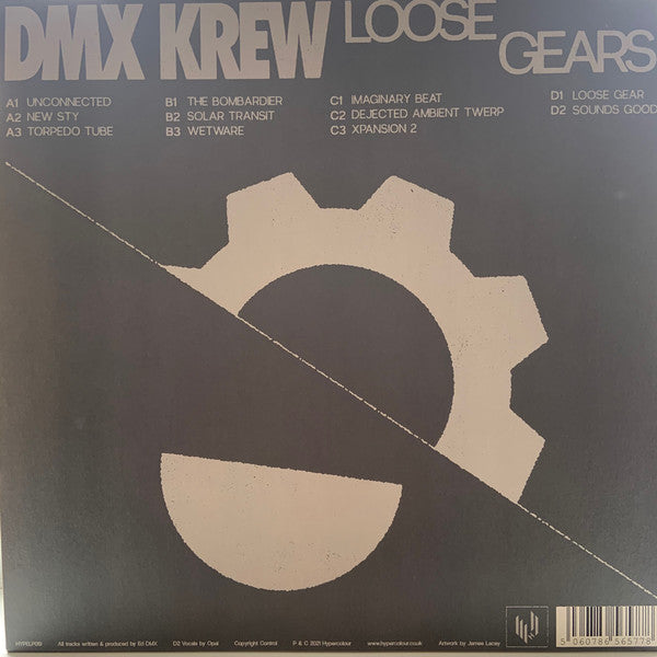 DMX Krew ‎– Loose Gears - New 2 LP Record 2021 Hypercolour UK Import Vinyl - Electro / House / Techno - Shuga Records