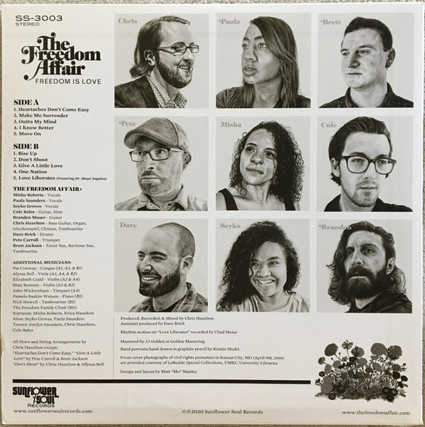 The Freedom Affair ‎– Freedom Is Love - New LP Record 2021 Sunflower Soul USA Random Color Vinyl - Soul / Funk - Shuga Records